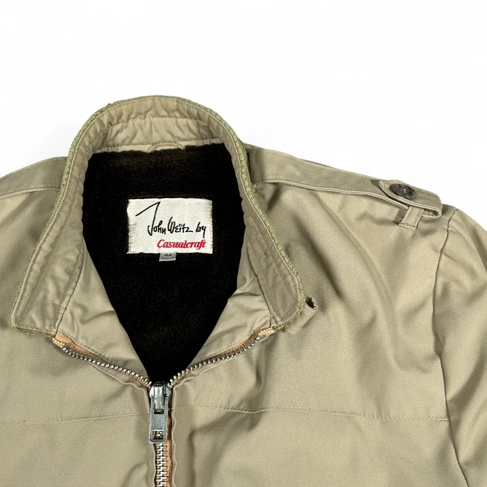 Vintage Casualcraft Jacket Adult EXTRA LARGE Brown Bomber John Weitz Canvas 60s